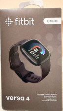 Google Fitbit Versa 4 Fitness Smartwatch 24/7 Heart Rate - Black / Graphite NEW