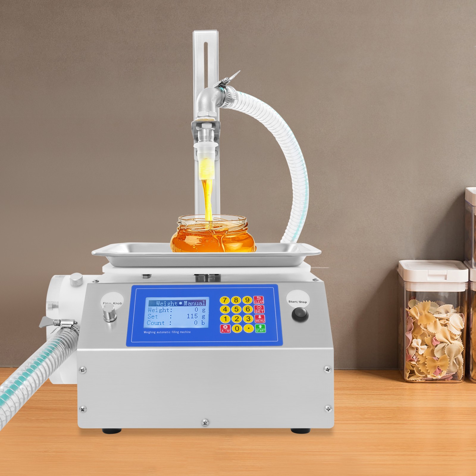 10g-10kg Single Head Filling Machine Rectangular Automatic Honey Filler 200W