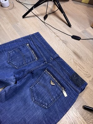 Vintage emporio Armani pashanim y2k Reißverschluss backprint desinger Jeans