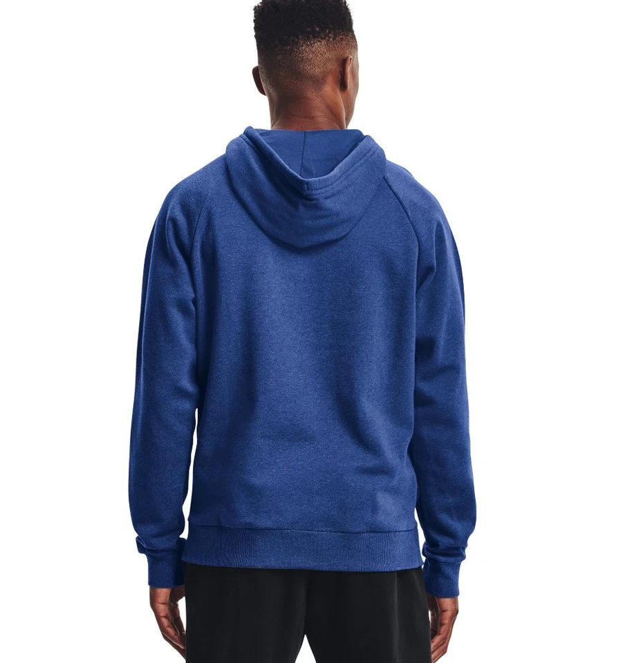 Under Armour UA Rival Fleece Big Logo Hoodie Blue Kapuzenpullover Sport Fitness - Bild 2 von 2