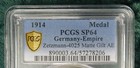 1914 Germany PCGS SP64 Gold GILT, General Hindenburg Silver Medal Zetzmann-4025 — photo 5