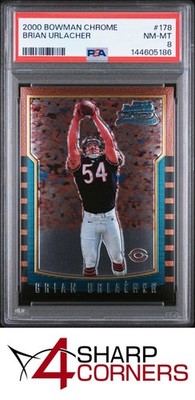 2000 BOWMAN CHROME #178 BRIAN URLACHER RC HOF PSA 8