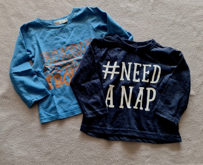 2 Longsleeve * Baby Shirt * 74 80 * LangarmShirt * M&Co + Rebel *