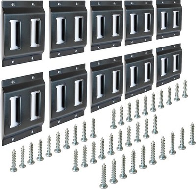 10-Pack E-Track Double Slots, Portable Etrack Tie-Down Mini Trailer Plates Fit E