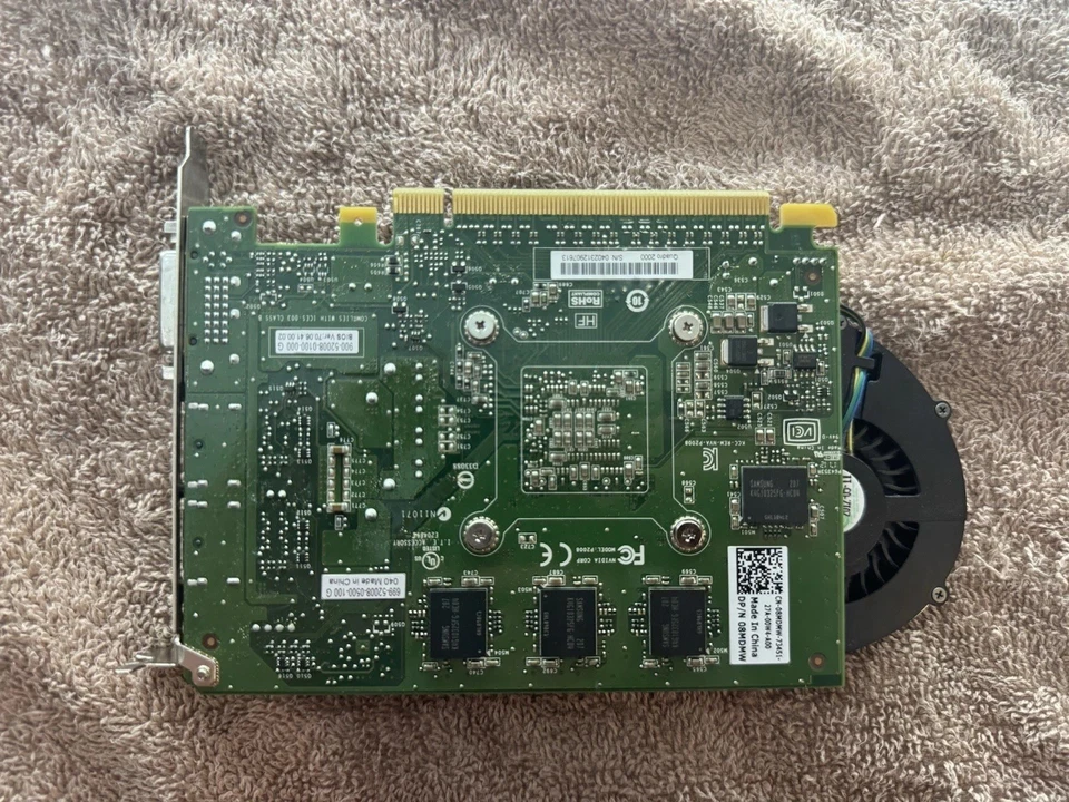 NVIDIA Quadro 2000 Workstation Graphics Card - 1GB GDDR5 - Dell DP/N 08MDMW - Image 2 of 4
