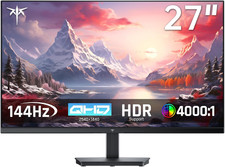 27 Inch QHD Computer Monitor, 2K 144Hz 1440P Gaming Monitor, Eye Care PC Monitor