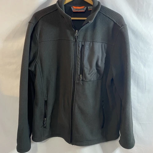 VETEMENTS FREE COUNTRY Giacca Pile Griglia Uomo Taglia L (42 44) Grigio Antracite Profondo