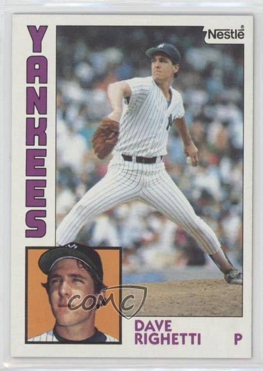 1984 Topps Nestle Dave Righetti #635 k5i