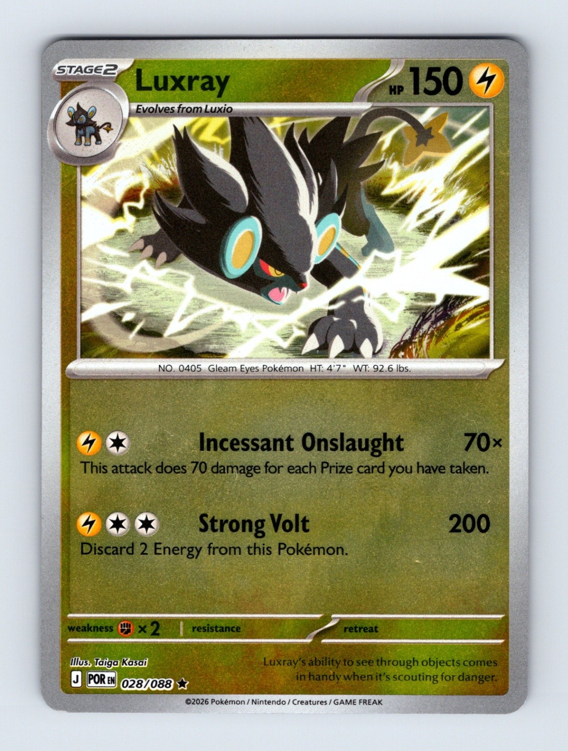 Luxray - Perfect Order 028/088 - Reverse Holo - NM - Pokémon