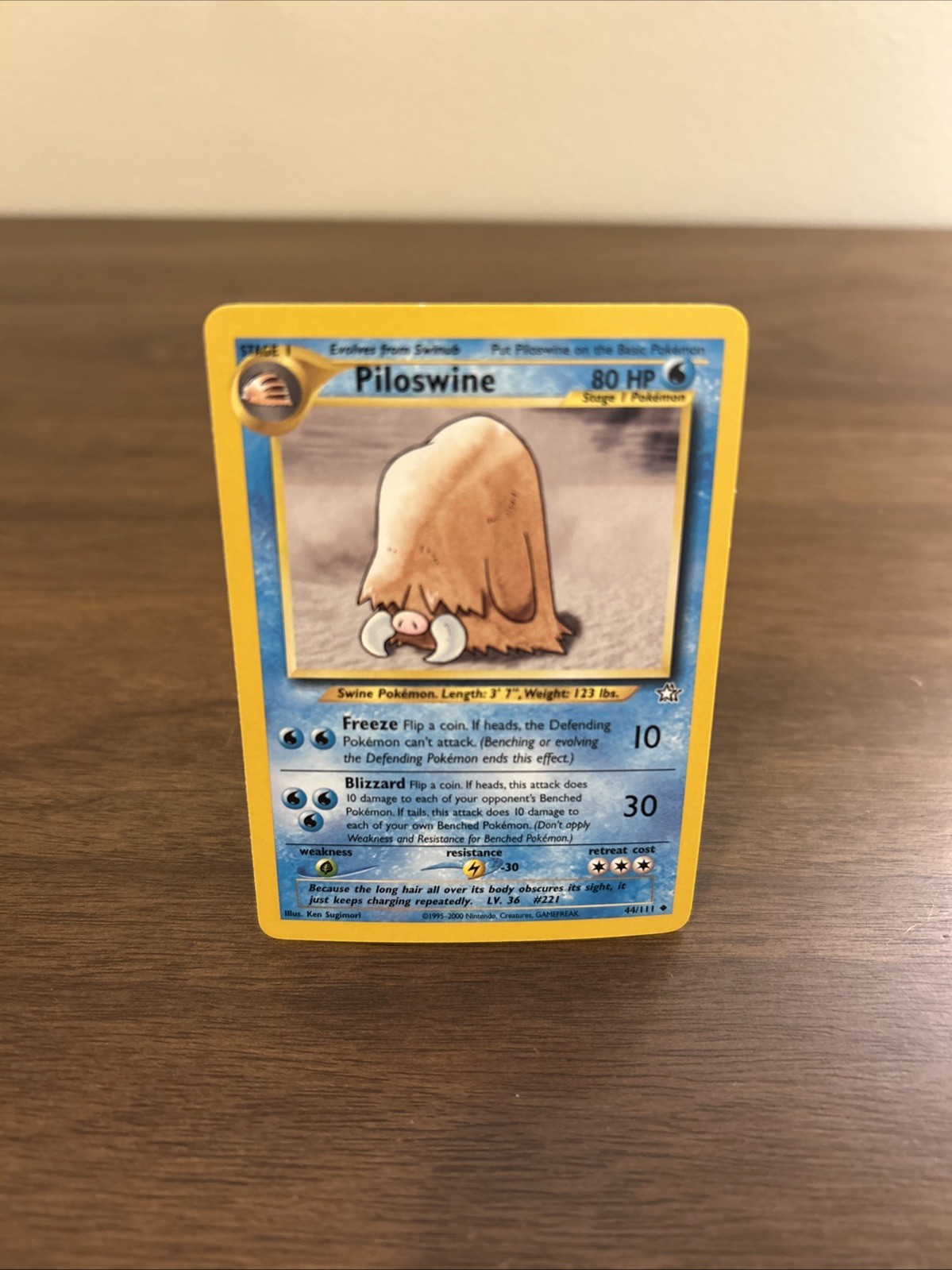 Pokémon Card TCG Piloswine 44/111 Neo Genesis VINTAGE WOTC Unlimited Edition NM