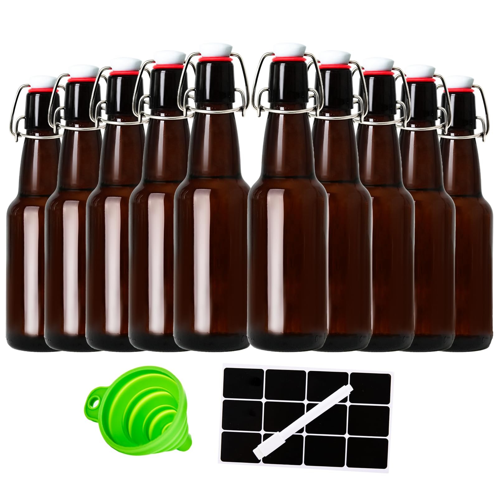 With Flip Top Airtight Lids, 10 Pack Swinging T...