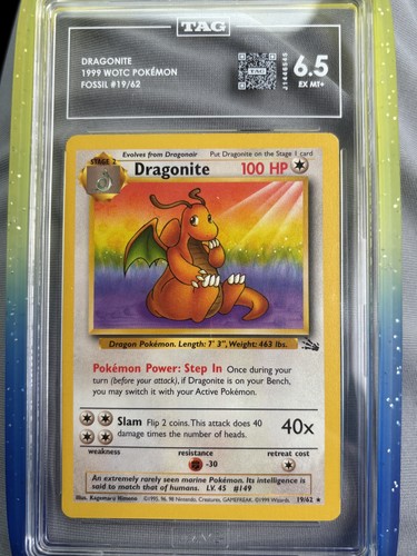 Dragonite (Unlimited) graded TAG 6.5 for sale on eBay