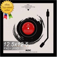 Vinyl Record Frame for the Wall Display Album Cover, Black 12.5 X 12.5 Frame