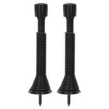 2 Pcs Adjustable 3" to 4-11/16" Door Stop Door Stopper with Rubber Bumper Tips