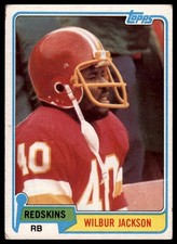 1981 Topps Wilbur Jackson #44 Washington Redskins Football Card NFL Sports