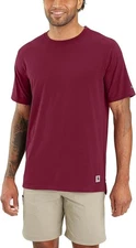 Carhartt Men's Carhartt LWD Relaxed Fit Short-Sleeve T-Shirt - Bordeaux, Small