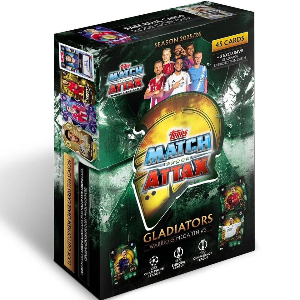 TOPPS Tarjetas coleccionables Match Attax Champions League 2025/26 1 mega caja de hojalata (guerreros) #2