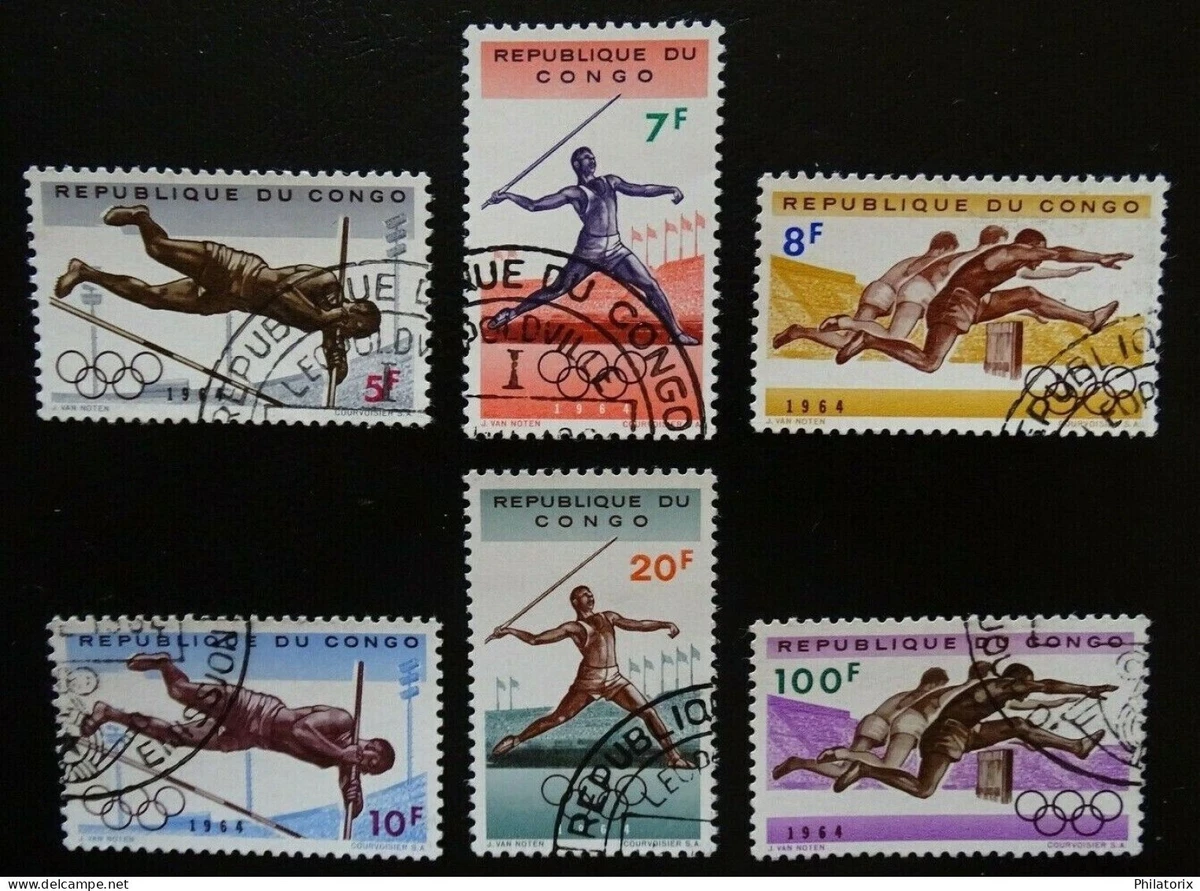 Congo Mi 169-174, deportivo, estampado