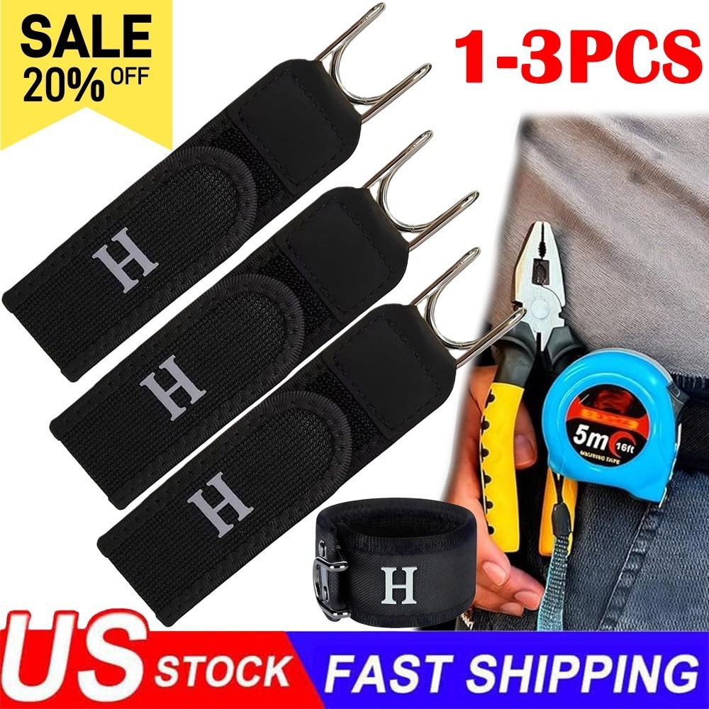 1-3PCS Tactical Metal Hook Elastic Belt Buckle-Less Invisible Waist Belt Closure