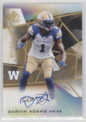 2021 SP Game Used Edition CFL Auto Gold 64/115 Darvin Adams #A-AD Auto l5j