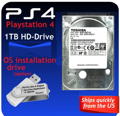 #ad PS4 PRO Slim Original 1TB Playstation Internal Hard Drive Disk Drive OS Option $26.99