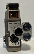 Vintage Bell And Howell Movie Camera 8mm Film 333 Triple Lens MCM Made In USA