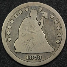 1878 CC Carson City Seated Liberty Silver Quarter 25C