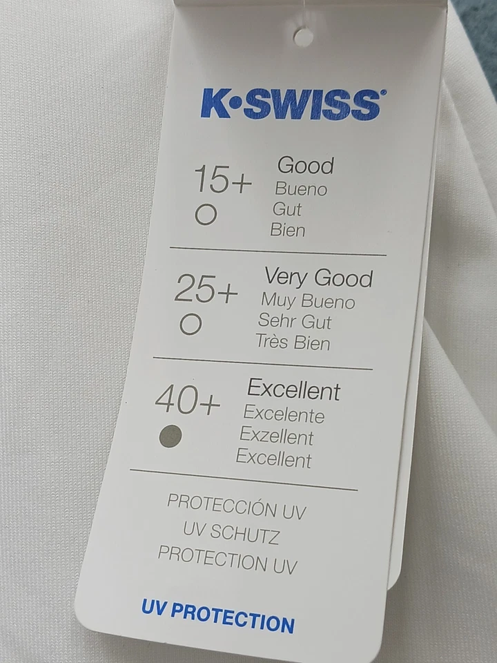 K-Swiss Women XL Skort White Polyester Stretch Tennis Pleated UPF 40 NWT - Image 4 of 4