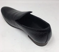 Azar Men's Slip On tuxedo Loafers, Black, 7