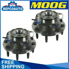 Pair MOOG Front Wheel Hub Bearing for Chevy Silverado 1500 2500 3500 Sierra 2WD