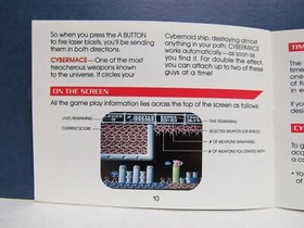 CYBERNOID Manual - no game .... NES Nintendo