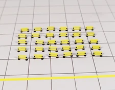 30x Yellow AIRPORT STAND BARRIER FENCES Taxiway/Apron GSE Models 1:400 Diorama