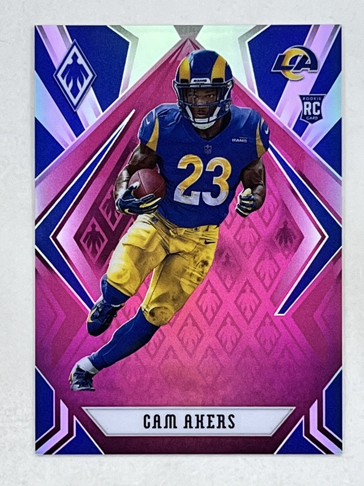 Cam Akers 2020 Panini Phoenix Rookies Pink RC /199 #124 NFL Rams Trading Card