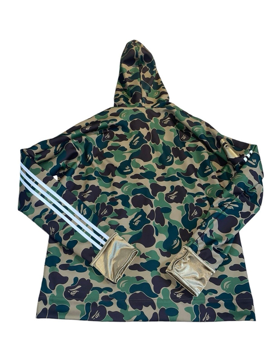 【A BATHING APEｘadidas】SHARK HOODIE JERSEY グリーンCAMO L Bathing Ape Green Camo Full Zip Shark Hoodie | eBay