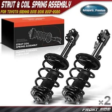 2x Front LH & RH Complete Strut & Coil Spring Assy for Toyota Sienna 2015-2020