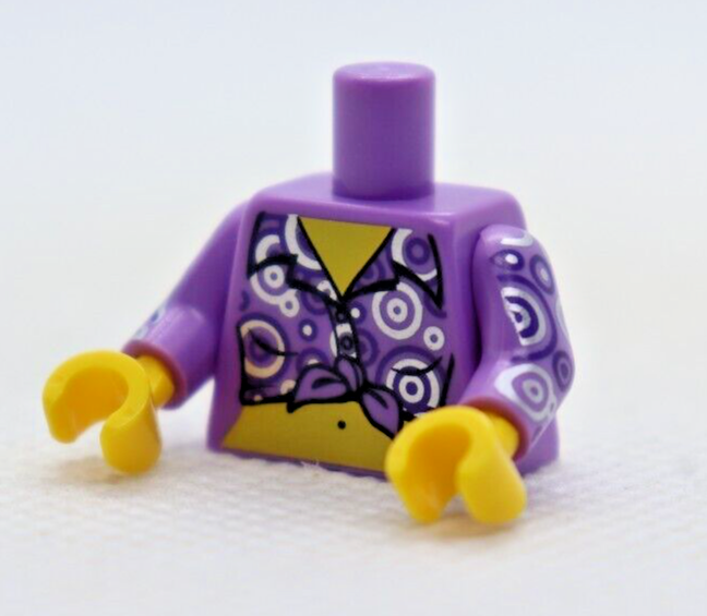 TORSO -Female Tied Shirt Silver Disco Diva Series 13 CMF LEGO