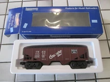 INDUSTRIAL RAIL CB&Q BURLINGTON HOPPER CAR WITH LOAD O/O27