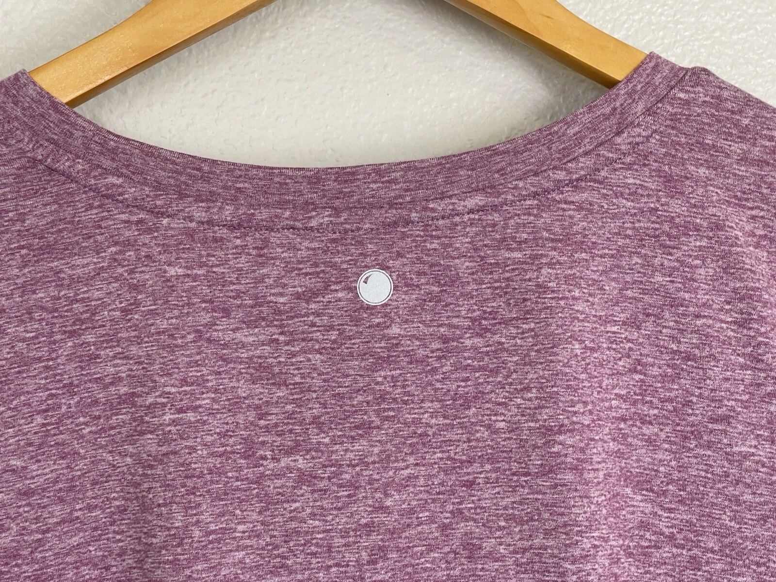 yogalicious crop top mauve space dye long sleeve twisted gym 