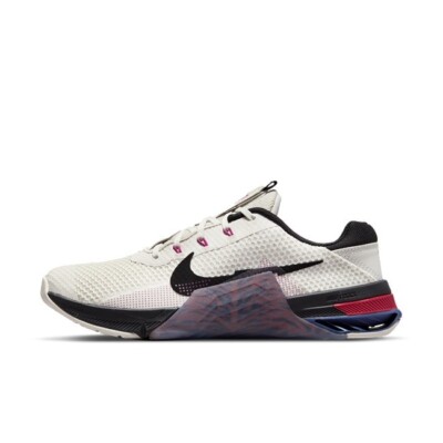 NIKE METCON 7 WHITE PHANTOM TRAINING SHOES SIZE WOMENS US7-8 GYM WEIGHT LIFTING