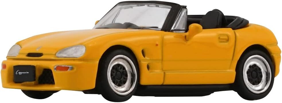 BM Creations 1991 Suzuki Cappuccino Yellow RHD 1:64 Scale 3