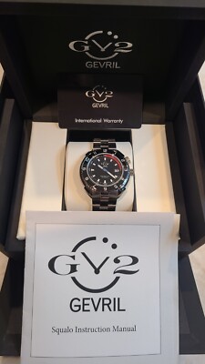 GV2 Gevril 42402 Squalo Swiss Mens Watch Automatic LIMITED EDITION