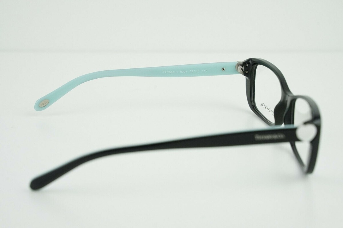 Tiffany & Co. Black Blue Eyeglasses TF 2090-H 8001 52-16 140 Heart