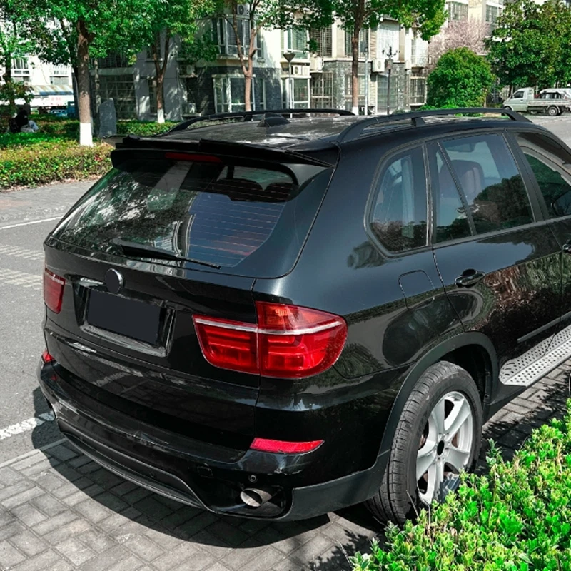 Rear Window Roof Spoiler Wings Glossy Black ABS For BMW X5 E70 2008-2013 2012 M — 第 4/4 张图片