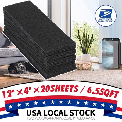 4''x12'' Multi-Use Charcoal Air Filter Pad Reduce Home Dust,Dirt,Smoke,Pollen,Hair