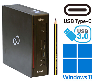 ESPRIMO Q957 INTEL CPU i3-7100T 8GB DDR4 128GB SSD USB3.0 USB-C WINDOWS 11 PRO