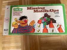 Missing Match Ups Game Sesame Street Sesame Street MB Game Vintage Muppets Complete