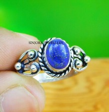 Lapis Lazuli gemstone 925 sterling silver handmade Gift Ring US size 5 to 13