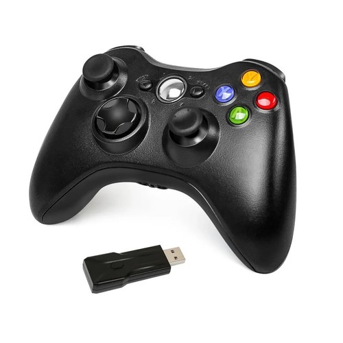 CONTROLLER WIRELESS NERO PER MICROSOFT Xbox 360 - Foto 13 di 15