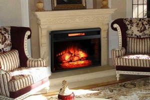 Warm 1500w Wall Mounted 2 In 1 Electric Fireplace Flame With