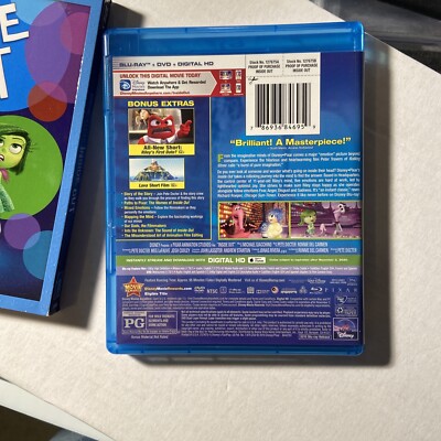 Inside Out (Blu-ray) Disney Pixar￼ Blu-Ray And DVD 786936846959